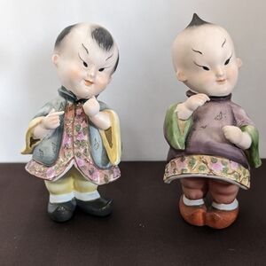 ❄️Japan ESD/Lefton Bisque Boy Figurines, KW 23065, Porcelain Bisque Traditional